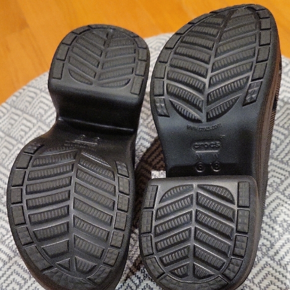 CROCS Black Platform Mules - Picture 3 of 4